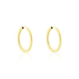 Ohrringe 12mm 06 bicolor diamantiert Creole 375 GOLD
